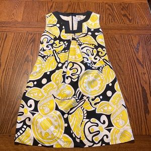 Molly of New York shift dress sz 4 silk Mod Butterfly